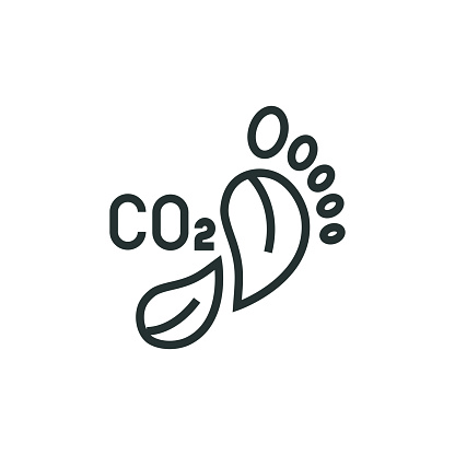 Carbon Footprint Line Icon